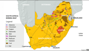 Recursos minerales de Sudáfrica