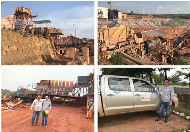 Usine de lavage de diamants Angola 200TPH de JXSC 2