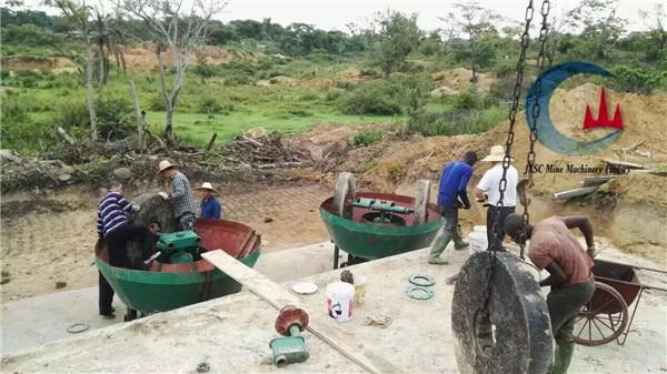 Moinho de peneira húmida na moagem e processamento de ouro de rocha em pequena escala3