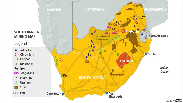 minería en sudáfrica