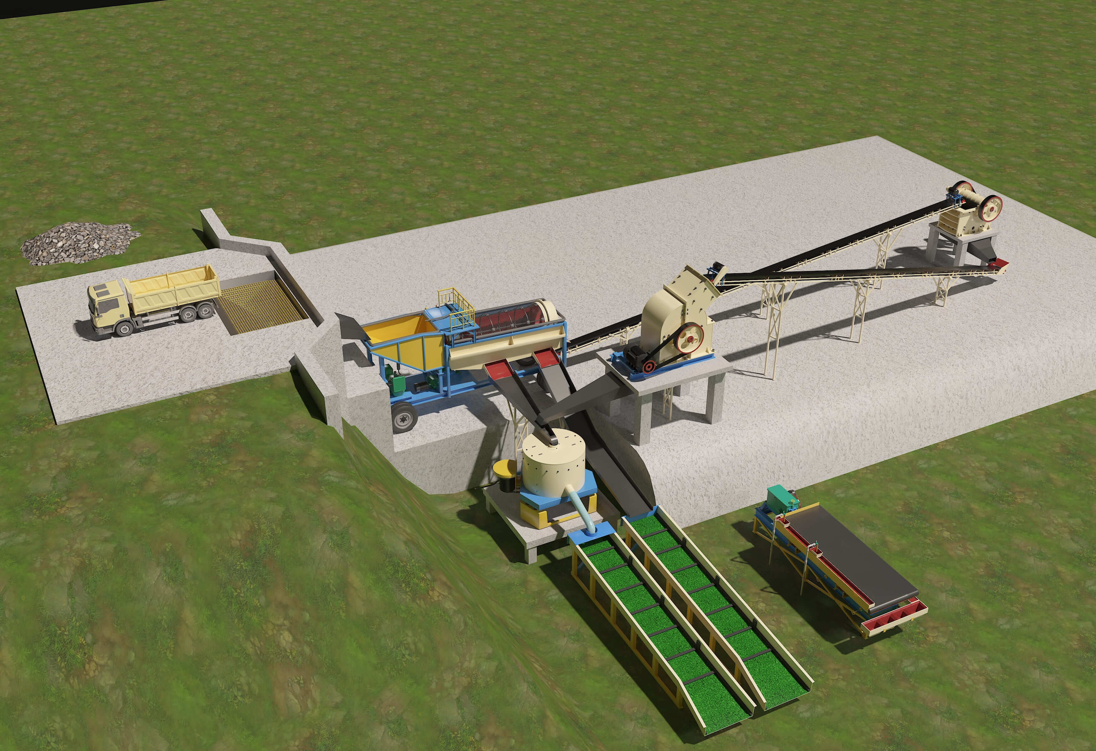 alluvial & rock gold processing plant