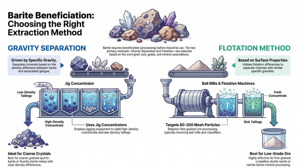 Barite Beneficiation Methods