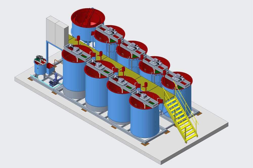 20TPD Modular Gold CIL Plant 3D Flowchart 20TPD Modular Gold CIL Plant 3D Flowchart
